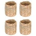 thumbnail image 1 of Uxcell 4pcs Rattan Napkin Rings Woven Grass Napkin Rings for Dining, Brown(2"x2"), 1 of 5