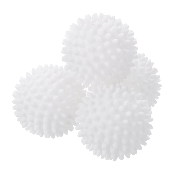 Uxcell 4pcs Reusable Laundry Dryer Balls for Fabric Softener Reduce Drying Time, White