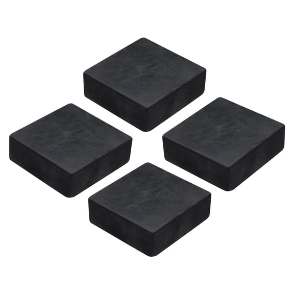 Uxcell 4pcs Rubber Anti-Vibration Pads, 50mm Square Vibration Isolation Mats, 20mm Thickness Non-Slip Rubber Blocks