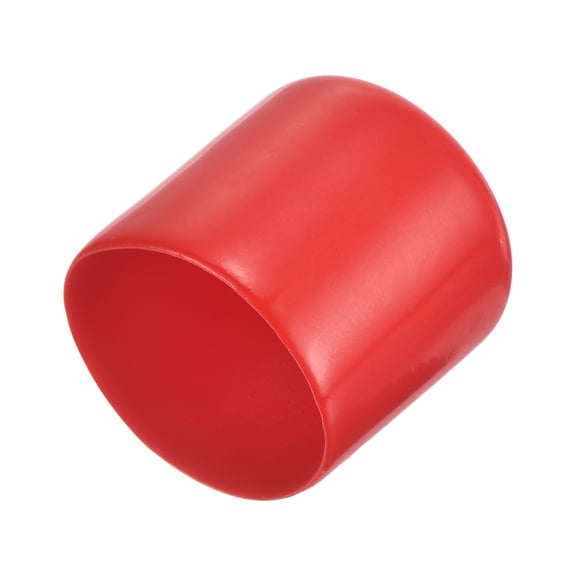 Uxcell 4pcs Rubber End Caps 31mm ID Vinyl Round Tube Bolt Cap Cover Thread Protectors Red
