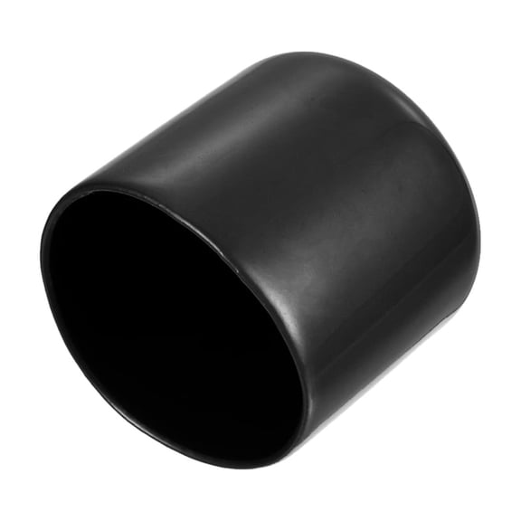 Uxcell 4pcs Rubber End Caps 32mm ID Vinyl Round Tube Bolt Cap Cover Black