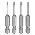 thumbnail image 1 of Uxcell 4pcs SL2.5 Slotted Screwdriver Bits 2.5mm Slotted Tip 1/4" Hex Shank 50mm (2") Long Magnetic Flat Head S2 Steel Screw Driver Drill Bits Industrial Power Screwdriver Bit, 1 of 7