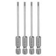 thumbnail image 1 of Uxcell 4pcs SL2.5 Slotted Screwdriver Bits 2.5mm Slotted Tip 1/4" Hex Shank 75mm (3") Long Magnetic Flat Head S2 Steel Screw Driver Drill Bits Industrial Power Screwdriver Bit, 1 of 7
