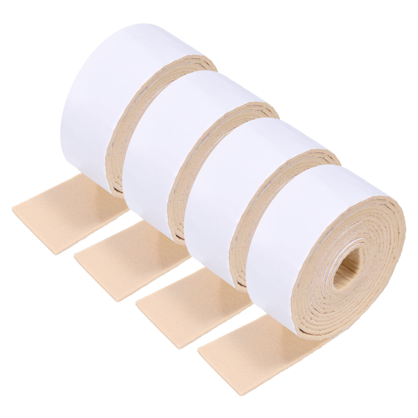 Uxcell 4pcs Self-Adhesive Felt Sheets 118x2 Inches for DIY Arts and Crafts, Beige