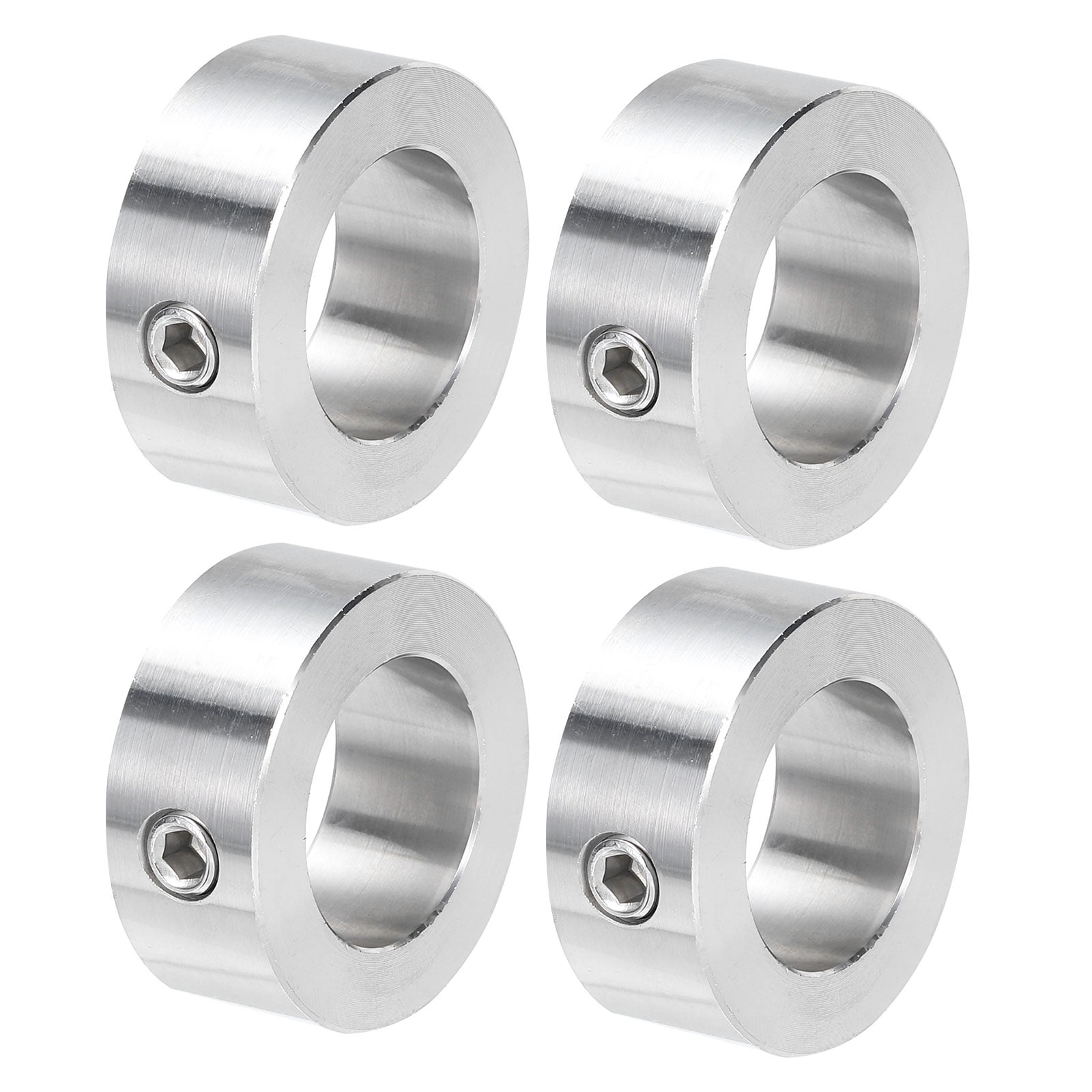 Uxcell 4pcs Shaft Collars 1" Bore Stainless Steel Shaft Collars 1.6" OD, 3/5" Width Axle Collar Clamp with Set Screw