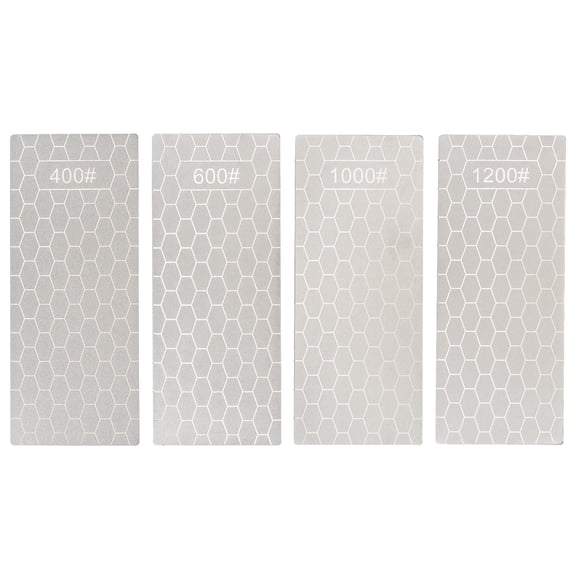 Uxcell 4pcs Sharpening Plate Set 400/600/1000/1200 Grit with a Non-Slip Base