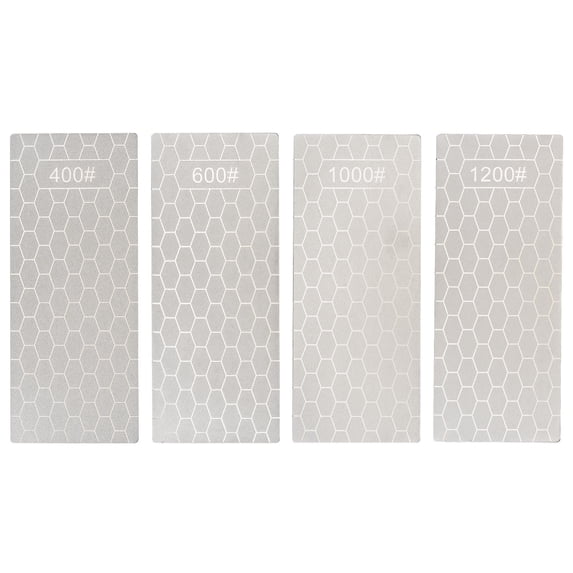 Uxcell 4pcs Sharpening Plate Set 400/600/1000/1200 Grit with a Non-Slip Base