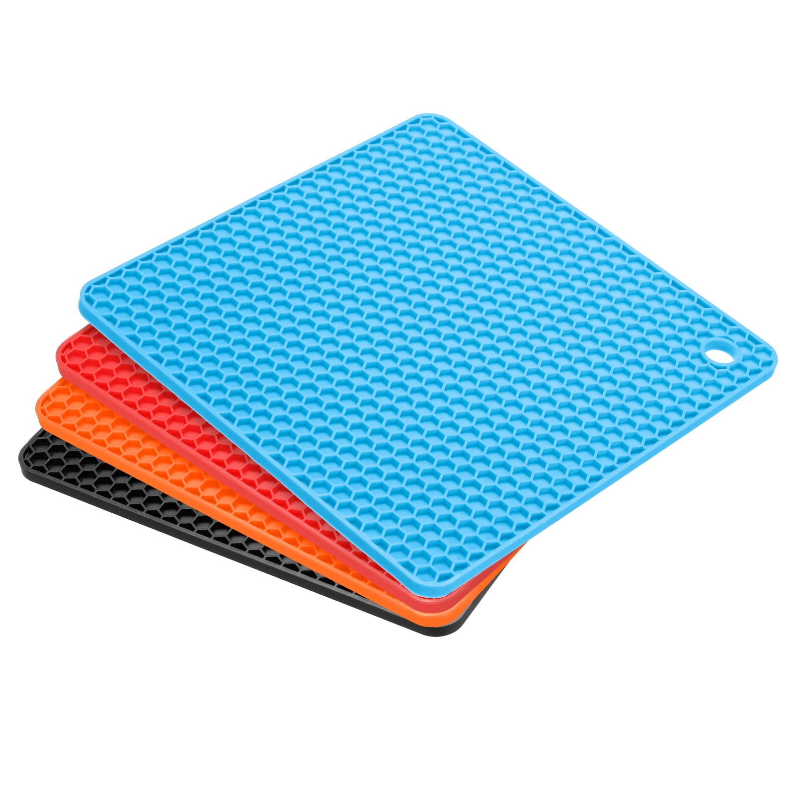 Uxcell 4pcs Silicone Trivet Mat for Hot Pots and Dishes, Kitchen Hot ...