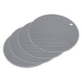 thumbnail image 1 of Uxcell 4pcs Silicone Trivets for Hot Pots, Hot Pads Pot Holders, Heat Resistant Trivets for Hot Dishes-Light Grey, 1 of 5