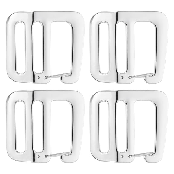Uxcell 4pcs Spring Loaded Sliding Door G-Hooks, 2.5cm / 0.98" Adjustable Webbing g Strap Hook Backpack Handbag Buckle for Luggage Hardware Bag Straps Accessories, Bright Silver