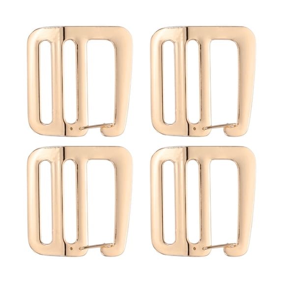 Uxcell 4pcs Spring Loaded Sliding Door G-Hooks, 3.2cm / 1.26" Adjustable Webbing g Strap Hook Backpack Handbag Buckle for Luggage Hardware Bag Straps Accessories, Light Gold