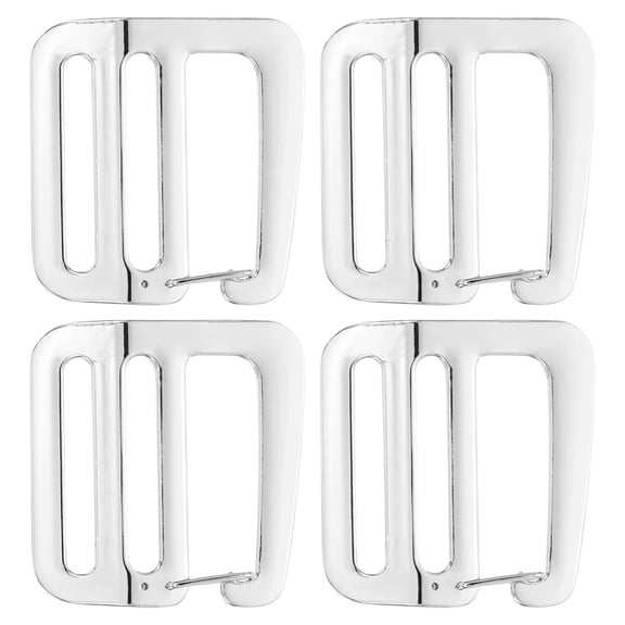 Uxcell 4pcs Spring Loaded Sliding Door G-Hooks, 3.2cm / 1.26" Adjustable Webbing g Strap Hook Backpack Handbag Buckle for Luggage Hardware Bag Straps Accessories, Bright Silver