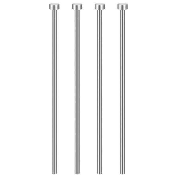 Uxcell 4pcs Straight Ejector Pin 1/8" Dia 100mm (3.9") Long GCR15 Round Tip Straight Punch