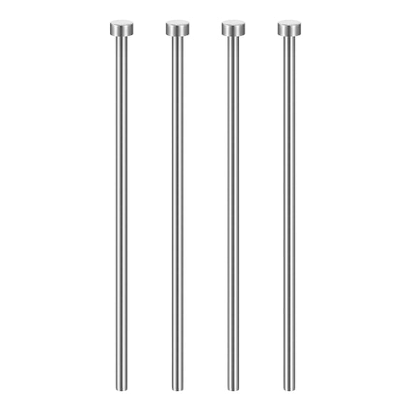 Uxcell 4pcs Straight Ejector Pin 3/16" Dia 150mm (5.9") Long GCR15 Round Tip Straight Punch