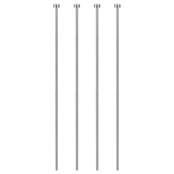 Uxcell 4pcs Straight Ejector Pin 3/32" Dia 250mm (9.8") Long GCR15 Round Tip Straight Punch