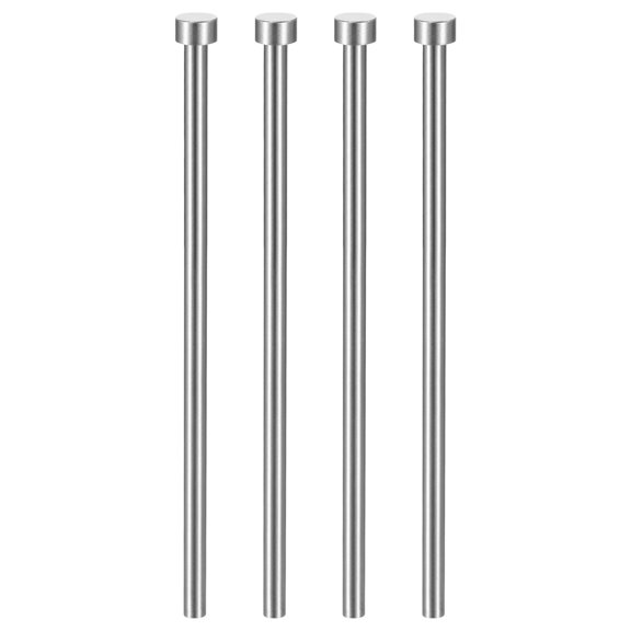 Uxcell 4pcs Straight Ejector Pin 5/32" Dia 100mm (3.9") Long GCR15 Round Tip Straight Punch