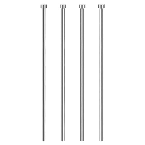 Uxcell 4pcs Straight Ejector Pin 5/32" Dia 150mm (5.9") Long GCR15 Round Tip Straight Punch