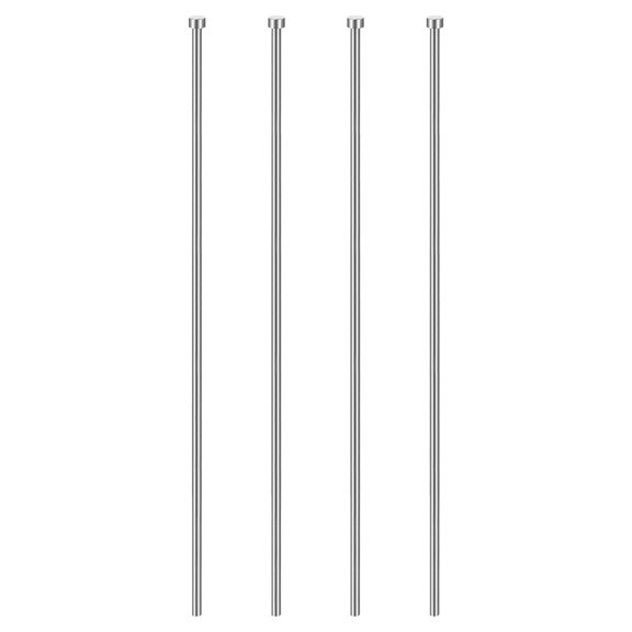 Uxcell 4pcs Straight Ejector Pin 5/32" Dia 250mm (9.8") Long GCR15 Round Tip Straight Punch