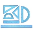 thumbnail image 1 of Uxcell 4pcs Triangular Ruler Set 15cm Plastic Metric Inch Ruler Geometric Protractor Triangle Ruler Engineering Scale, 1 of 6