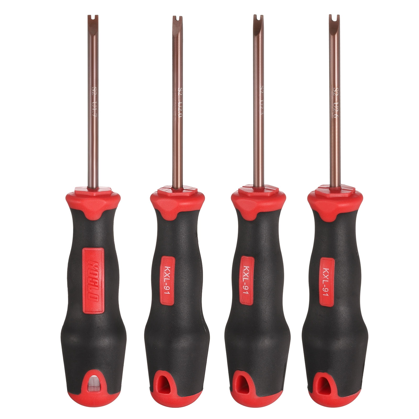 Uxcell 4pcs U1.7/U2/U2.3/U2.6 U-Type Screwdriver 7.09