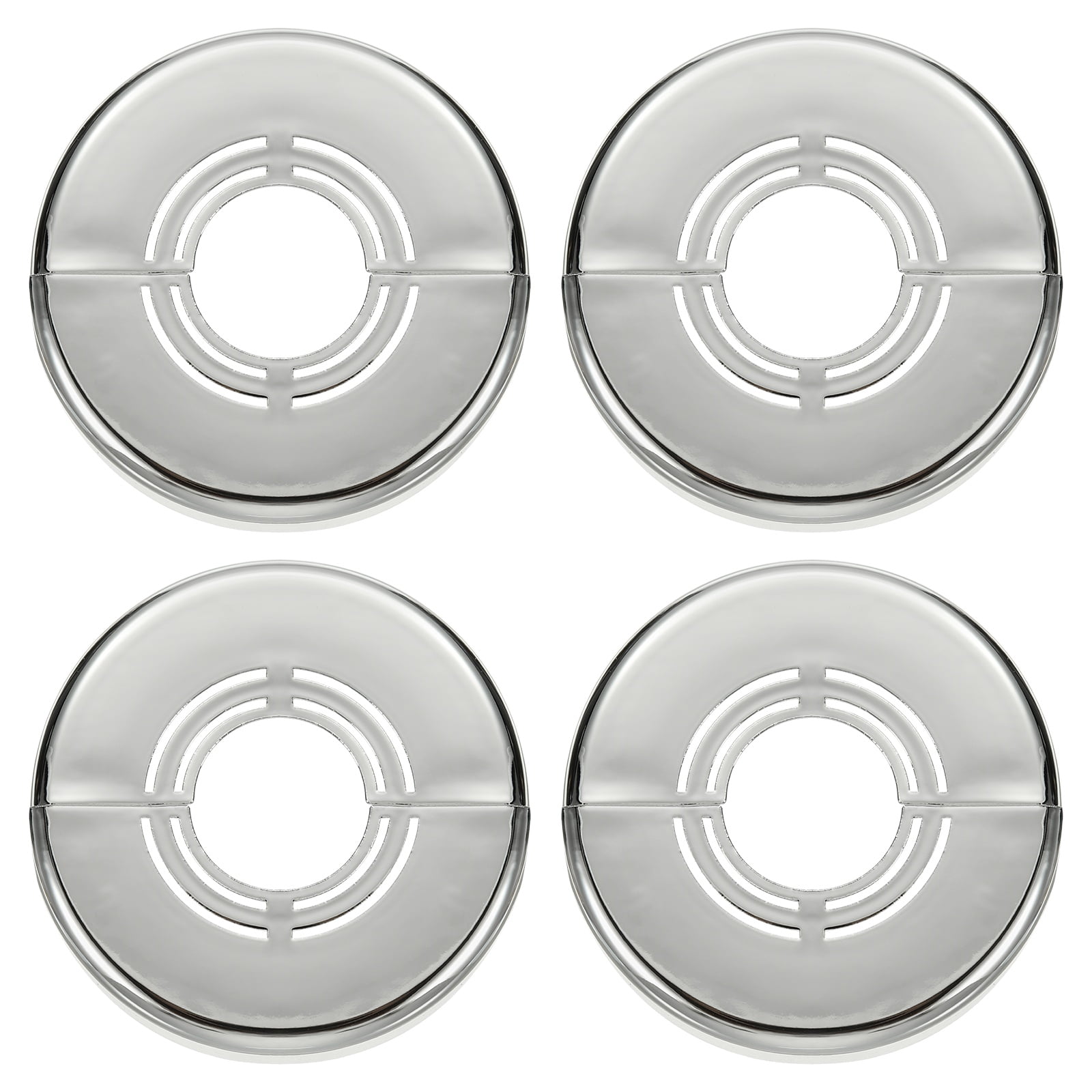 HARFINGTON 4pc White Plastic Split Flange Pipe Covers (20mm) - Adjustable Clip-on Collars For Sink & Radiator Pipes 3 thumbnail image