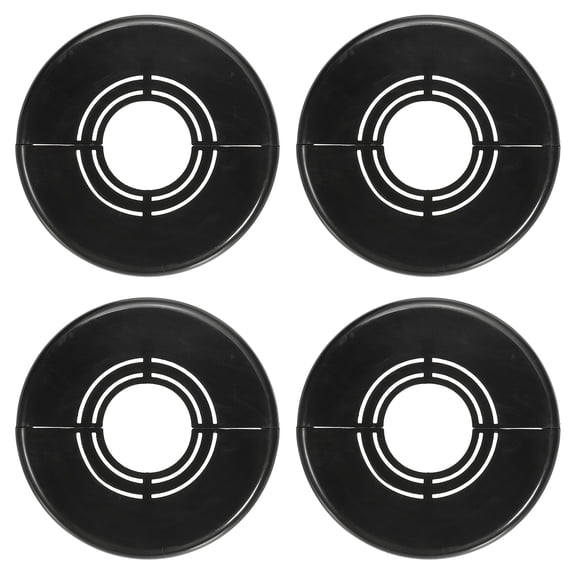 Uxcell 4pcs Wall Split Flange 0.98" Plastic Round Split Flange Pipe Cover, Black