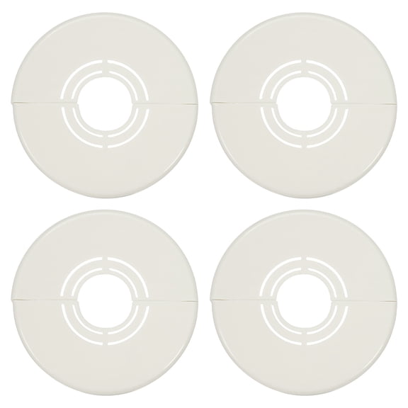 Uxcell 4pcs Wall Split Flange 0.98" Plastic Round Split Flange Pipe Cover, White