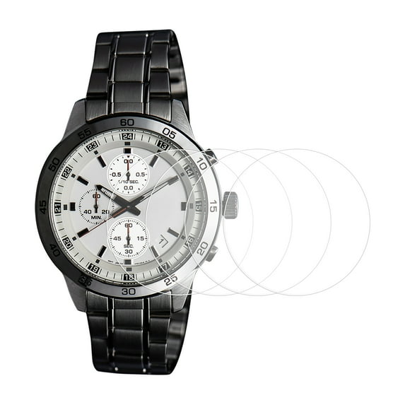 Uxcell 4pcs Watch Glass Screen Protector 38.5mm 9H Tempered Glass HD Clear Curved Edge Anti-Scratch Waterproof Round Smart Watch Dial Crystal Face Protective Film with Accessories