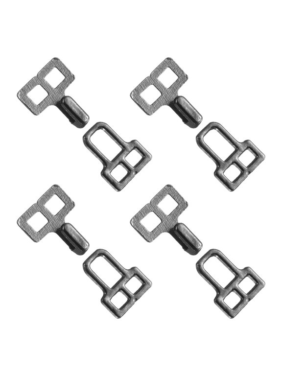 4set Hooks and Eyes Closure Set 11mm Metal Hook and Eye Sewing Clasp Snaps Fasteners for Clothing Bra Trousers Pants DIY Craft, Gunmetal