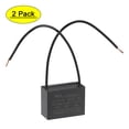 thumbnail image 1 of Uxcell 4uF 250V AC 2 Wires CBB61 Ceiling Fan Capacitors 2 Pack, 1 of 6
