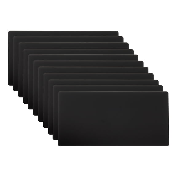 Uxcell 4x2 Inch Anodized Aluminum Sheet Metal, Self Adhesive Laser Plates Engraving Blanks 1MM Thin, Black 11 Pack