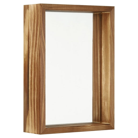 Uxcell 4x6 Wood Picture Frames, Double Sided Acrylic Plant Specimens Frame Brown