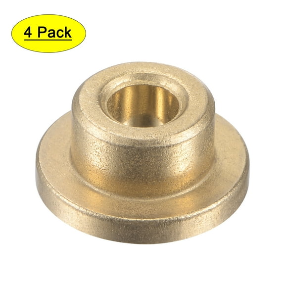 Uxcell 4x8x6mm Flange Sleeve Bearings Sintered Bronze Self-Lubricating Bushing 4 Pack