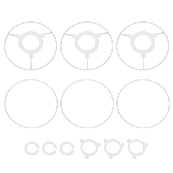 Uxcell 5.1 Inch Lamp Shade Ring, 3 Set Lamp Shade Frame with E27 to E26 or E14 Adapter Lampshade Frame Wire with Conversion Ring