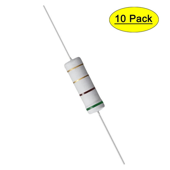 Uxcell 10Pcs 5W 5 Watt Metal Oxide Film Resistor 5.1 Ohm ±5% Tolerance