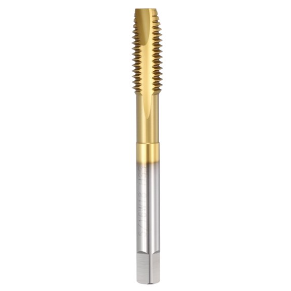 Uxcell 5/16-18 BSW Spiral Point Tap - M2 High Speed Steel Right Hand Thread Tap JIS Standard Titanium Finish Screw Thread Milling Machine Taps Threading Tapping