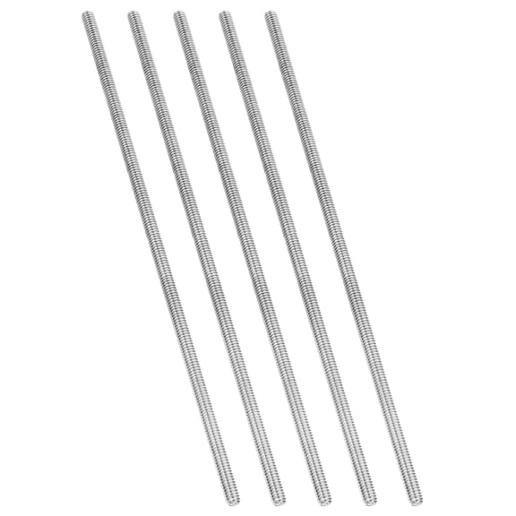 Uxcell 5/16"-18 Fully Threaded Rod, 5Pcs 10" Length 304 Stainless Steel Thread Screw