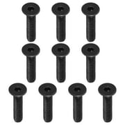 Uxcell 5/16-18 x 1-1/2" Flat Countersunk Head Socket Cap Countersunk Bolts Machine Screws Full Thread Black Oxide 10 Pcs