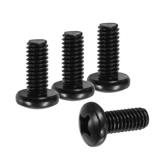 Uxcell 5/16-18 x 3/4" Pan Head Machine Screws, 25 Pcs 304 Stainless Steel Screws for Cabinet Drawer Knob Pull, Black Oxidation