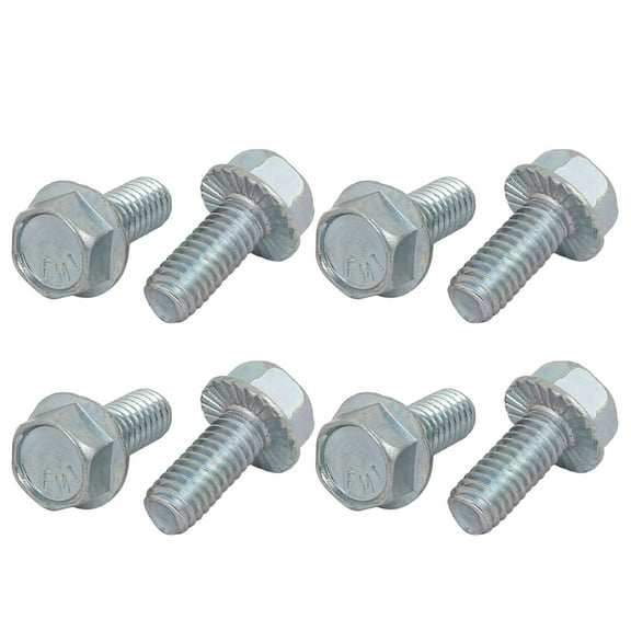Uxcell 5/16-18 x 3/4" Thread Carbon Steel Hex Serrated Head Flange Screw Bolt (8-pack)