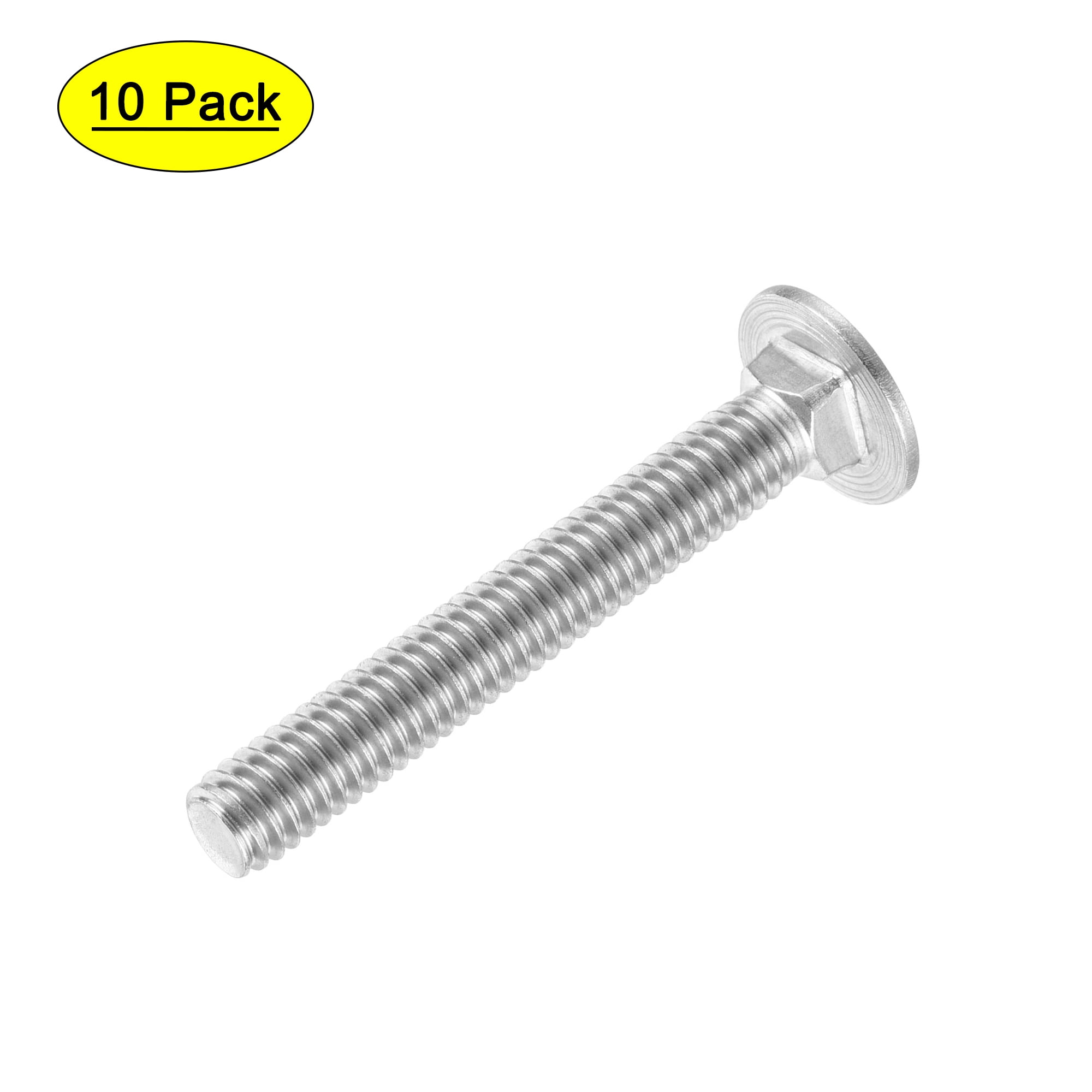 10-Set 5/16-18 X 2.5-Inch Stainless Steel Hex Head Bolt Kit – With Nuts, Flat & Lock Washers, 18-8 (304) Fully Threaded
