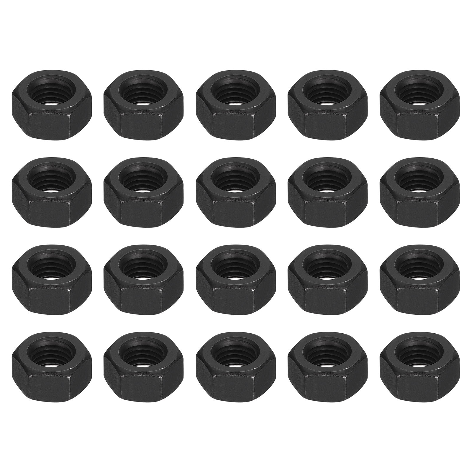 M14x1.5mm Hex Slotted Nut, Grade 4.8 Carbon Steel - 10 Pack For Automotive & Mechanical Use