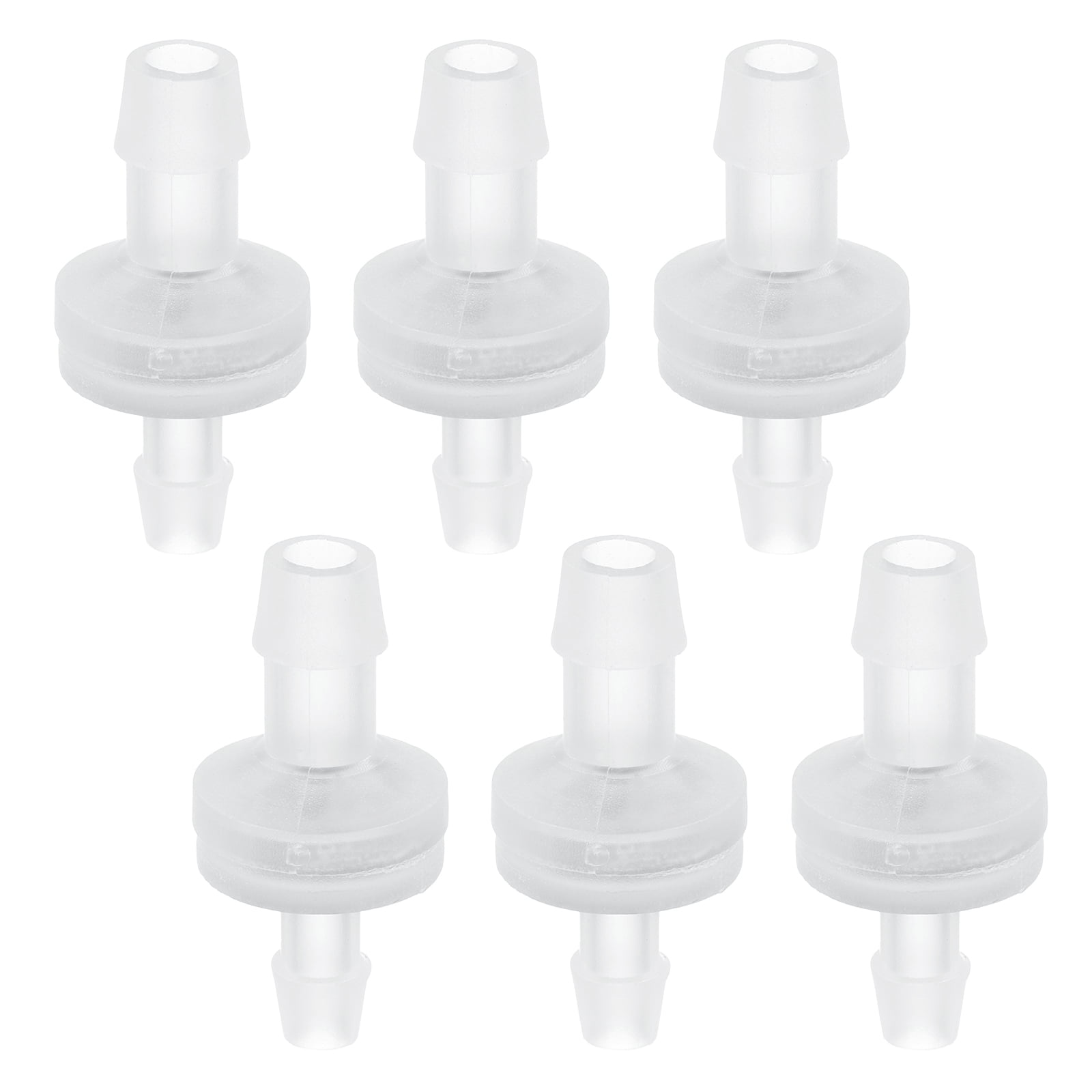 Uxcell 5/16 7/32 Inches One Way Check Valve, 6 Pcs Plastic Hose Barb ...