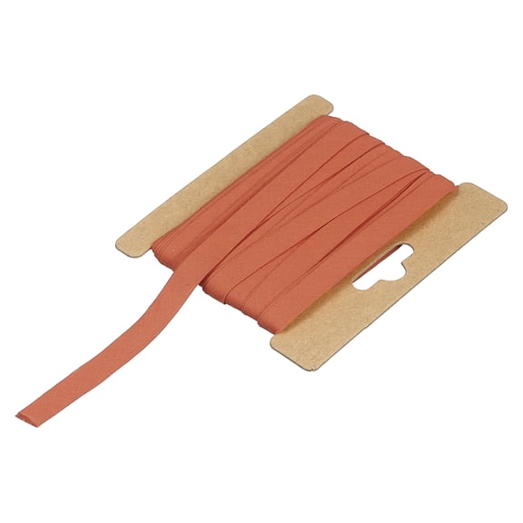 Uxcell 5/16 Inch 5 Yards Cotton Double Fold Bias Tape Dark Orange