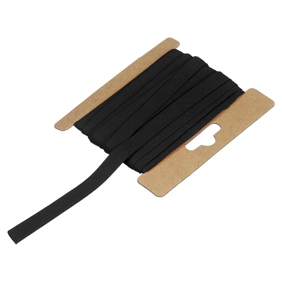 Uxcell 5/16 Inch 5 Yards Cotton Double Fold Bias Tape Gray Black
