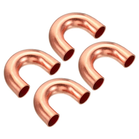 Uxcell 5/16 Inch OD 28x19mm Elbow Copper Pipe Fitting 180 Degree U Shape Welding Sweat Solder Connection 4 Pack