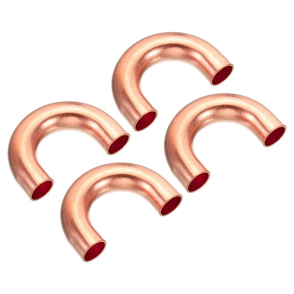 Uxcell 5/16 Inch OD 33x21mm Elbow Copper Pipe Fitting 180 Degree U Shape Welding Sweat Solder Connection 4 Pack