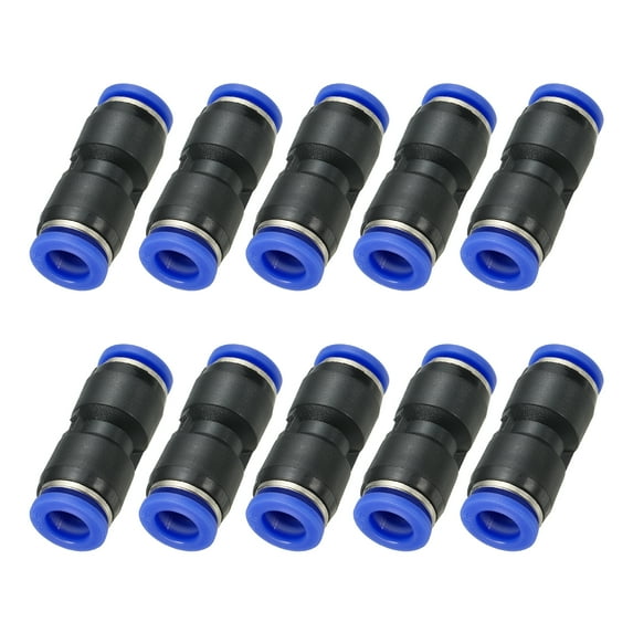 Uxcell 5/16 Inches Push to Connect Fittings, 10Pcs Plastic Air Line Fitting Quick Release Pneumatic Connectors