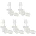 thumbnail image 1 of Uxcell 5/16" Plastic Hose Barb 90 Degree Elbow 5 Pack Barb Fittings 2 Way Equal Barbed Joint Splicer Mender Adapter Union Adapter, 1 of 7