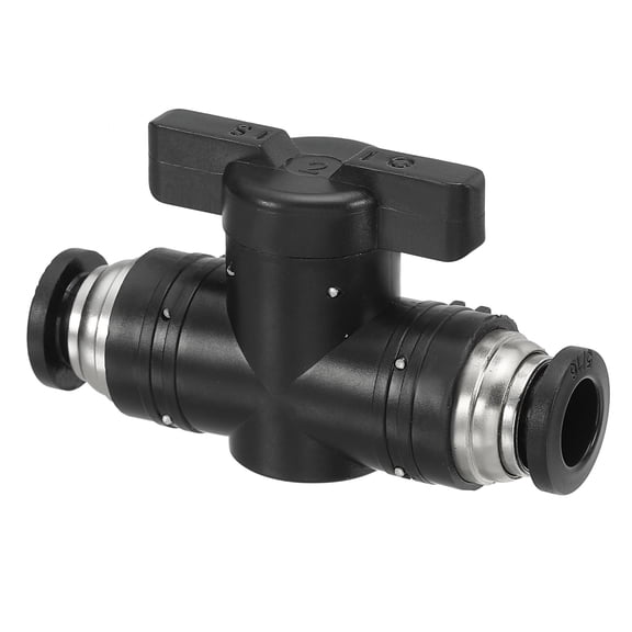 Uxcell 5/16" Pneumatic Ball Valve, Push to Connect Fittings Quick Connect Tube Fittings Air Flow Control, 1 Pcs